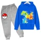 thumbnail image 3 of Conjunto de sudadera y pantalón con estampado de Pikachu para niños y niñas, conjunto informal con capucha y estampado de Pokémon, camisetas Kawaii para niños, jersey deportivo para niños, 3 of 5
