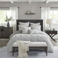thumbnail image 3 of Madison Park Signature Essence Ensemble de Literie Jacquard en Coton 9 Pcs - Gris, 3 of 14