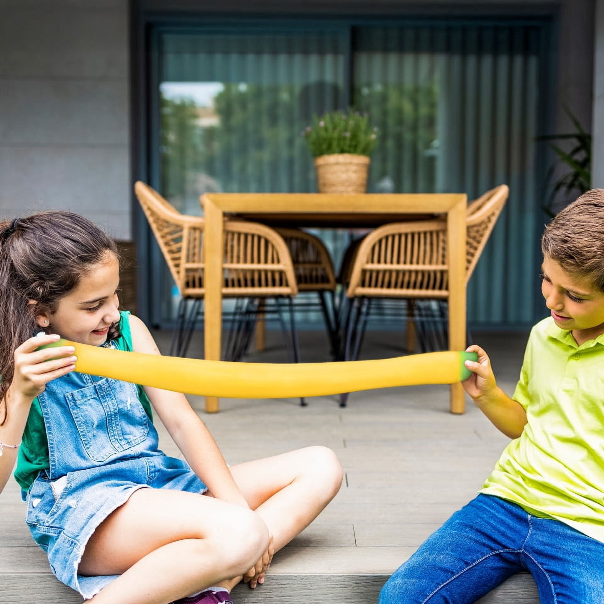 Toymendous Laffy Snacks, Squishy Banana Stress Ball Toy, Children Ages 3+