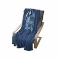 thumbnail image 4 of Blue Soft Flannel Fleece Blanket, April Showers Bring May Flowers with an Umbrella Hand-Drawn Calligraphy, Cozy Plush for Indoor and Outdoor Use, 50" x 60", Blue Pale Blue and White, by Ambesonne, 4 of 6