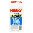 thumbnail image 6 of Husky Clear Plastic Drop Cloth, 0.7 Mil, 9 Ft x 12 Ft, 3 Pack, 6 of 9