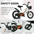 thumbnail image 3 of 14" Kids Bike for Girls and Boys, Wanan Boys Bicycles with Training Wheels for Kids Ages 3-5, White, 3 of 7
