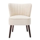 thumbnail image 2 of Silla Tapizada Moderna en Terciopelo | Patas Ajustables y Diseño Mid-Century | Cómoda y Versátil para Sala, Comedor o Dormitorio. Color: Beige., 2 of 8