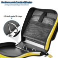 thumbnail image 5 of Water-Resistant 3-Ring Binder Organizer with Multiple Pockets Zipper Binder Bag for Office Yellow and White Checkered Squares, 5 of 8