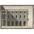 thumbnail image 2 of Victor Louis 18x14 Black Ornate Wood Framed Double Matted Museum Art Print Titled - Design for the Garden Facade of the Palais Royal (1781), 2 of 5
