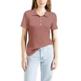 thumbnail image 6 of DORKASM Womens Polo Shirts Short Sleeve Button Lapel Collared Summer Tops Business Casual Basic Tees Pink L, 6 of 7
