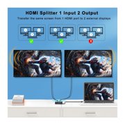 2-Port 4K Video Splitter, Smart HD Media Bridge with 3D Support