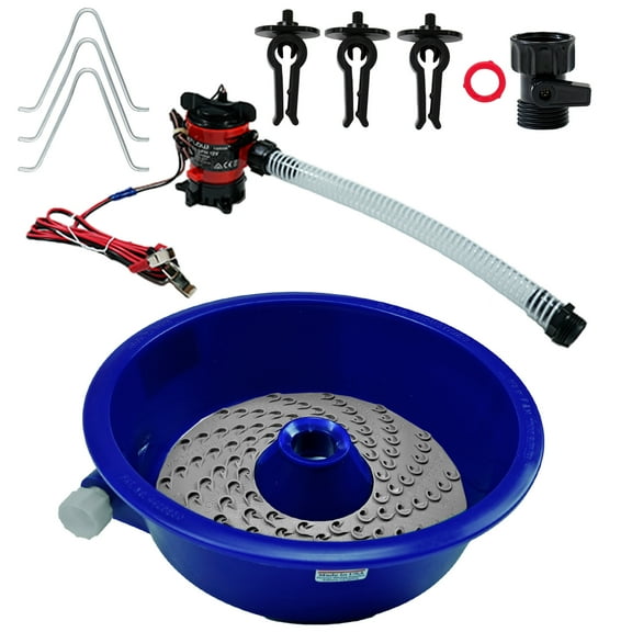 TerraX Ultra Gold Recovery Kit – Blue Bowl Concentrator with High- Efficiency Prospecting Mat (Gray)