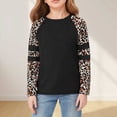 thumbnail image 4 of HCNTES Toddler Girl Shirts Ruffle Long/Short Sleeve Baby Girl T-Shirts Kids Blouse, Ribbed Toddler Girl Tee Tops(Black,7-8 Years), 4 of 5