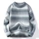 thumbnail image 4 of Suéter de rayas arcoíris de moda para otoño e invierno de 2024, suéter de lana de lujo de alta gama para hombre, suéter informal holgado para Navidad, 4 of 4