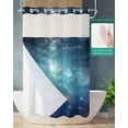 thumbnail image 2 of No Hook Shower Curtain with Snap in Liner, Abstract Galaxy Beautiful Starry Sky Hotel Shower Curtains for Bathroom, Washable Shower Curtain Liner Set with Mesh Top Window, 36"x72", 2 of 6