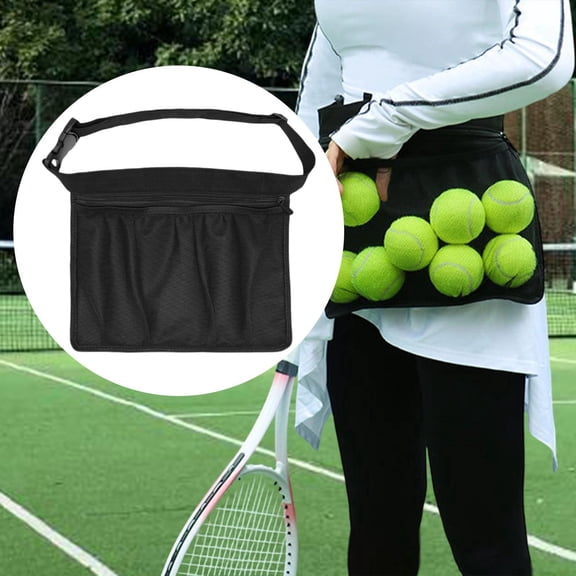lacooooppia Tennis Ball Holder Carrier with Adjustable Belt Outdoor Ball Storage Bag Carrying Bag for Fitness Workout Exercise Pickleball