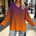 thumbnail image 5 of GERsome Womens Long Sleeve Shirts Plus Size V Neck Casual Blouses for Fall Casual Size 4XL, 5 of 7