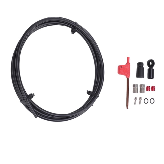 Cycle Hydraulic Disc Brake Hose Kit, Disc Brake Hose Kit Easy Installation High and Low Temperature Proof 6.6FT for Repair