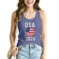 thumbnail image 2 of Women's Football Graphic Tank Tops, Women's Sleeveless Running Tank Top, Breathable Lightweight Sports Vest for Workout, Gym, Yoga, Training for Soccer Tournament 2026 Purple Size: M, 2 of 5