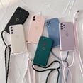 thumbnail image 2 of Funda de teléfono de silicona con cordón cruzado para Samsung Galaxy A21S, A21, A20, A30, A50, A20S, A11, A42, A70, A13, A23, A14, A34, A54, A24, A12 QYM unisex, 2 of 2