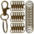 thumbnail image 1 of Ganchos para Llaveros Segauin 100 piezas Bronce 32mm Giratorios con Mosquetón, 1 of 5