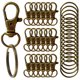 thumbnail image 1 of Ganchos para Llaveros Segauin 100 piezas Bronce 32mm Giratorios con Mosquetón, 1 of 5