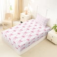 thumbnail image 4 of Erosebridal Pink Bow-tie Girl Twin Sheet Sets, Cute Princess Style Bedding, 3-Piece, 4 of 5
