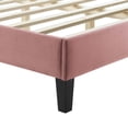 thumbnail image 6 of Platform Bed Frame, Tufted, Rivet Nailhead, Full Size, Pink, Velvet, Mid Century Bedroom, Modern Contemporary Boutique HB35610, 6 of 8