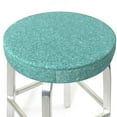 thumbnail image 3 of Lsque Teal Green Glitter Pattern Round Bar chair cushion covers Velvet Fabric Premium Comfort Protects from Scratches and Stains for 14-17 Inch Chair-12 inch, 3 of 7