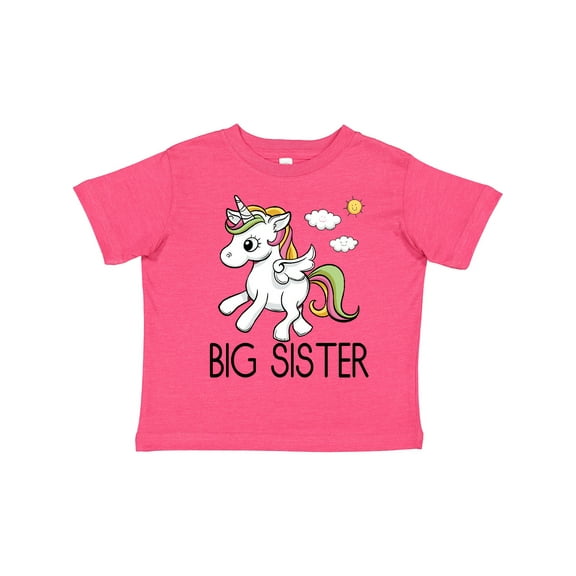 Inktastic Big Sister Unicorn Girls Toddler T-Shirt