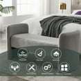 thumbnail image 5 of Modern Teddy Bench for Bedroom End of Bed, Contemporary Design Upholstered Ottoman Bench Seat Couch Window Sitting Fireplace Bench for Bedroom Living Room Foyer Indoor Entryway, Gray, 5 of 7