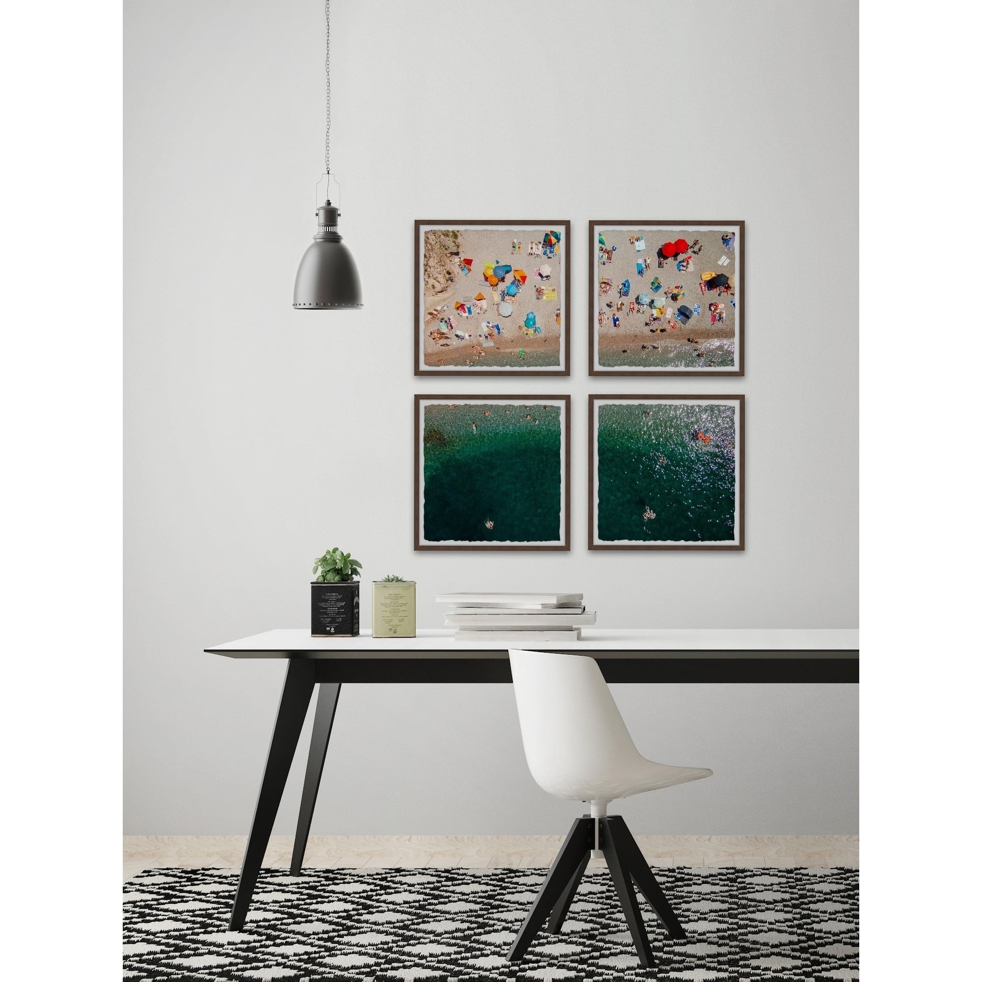 Marmont Hill Packed Beach IV Quadriptych by Karolis Janulis