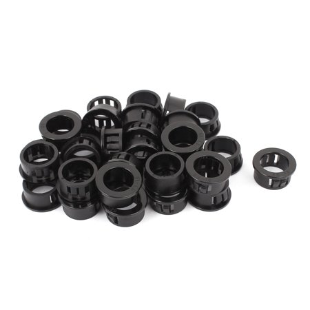 50 Pièces Oeillets Protecteurs Câble Plastique 10mm Diamètre - Uxcell Noir Neuf