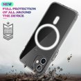 thumbnail image 3 of Funda Magsafe para iPhone Xs Max, anillo magnético simple, todo incluido, cristal acrílico transparente, PC + TPU, a prueba de golpes (transparente), 3 of 5