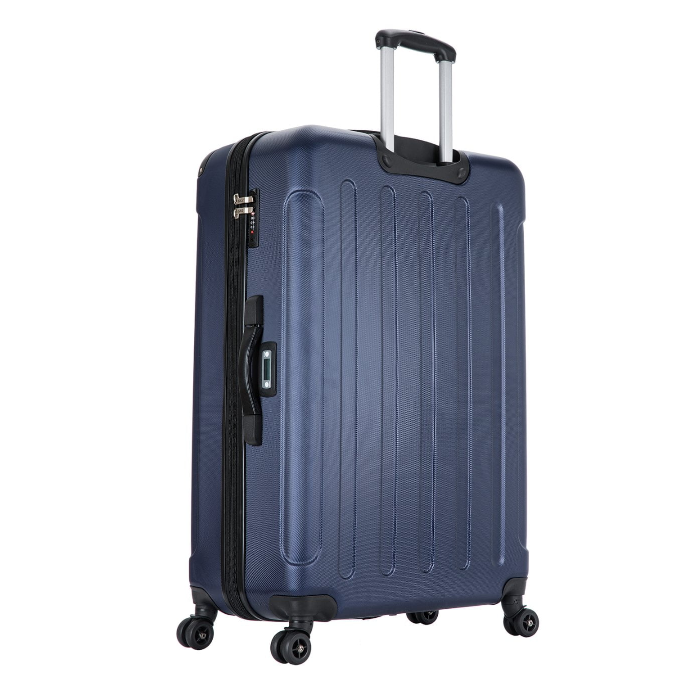 DUKAP Intely 32" Hardside Lightweight Luggage with Spinner Wheels and Integrated Weight Scale, Blue