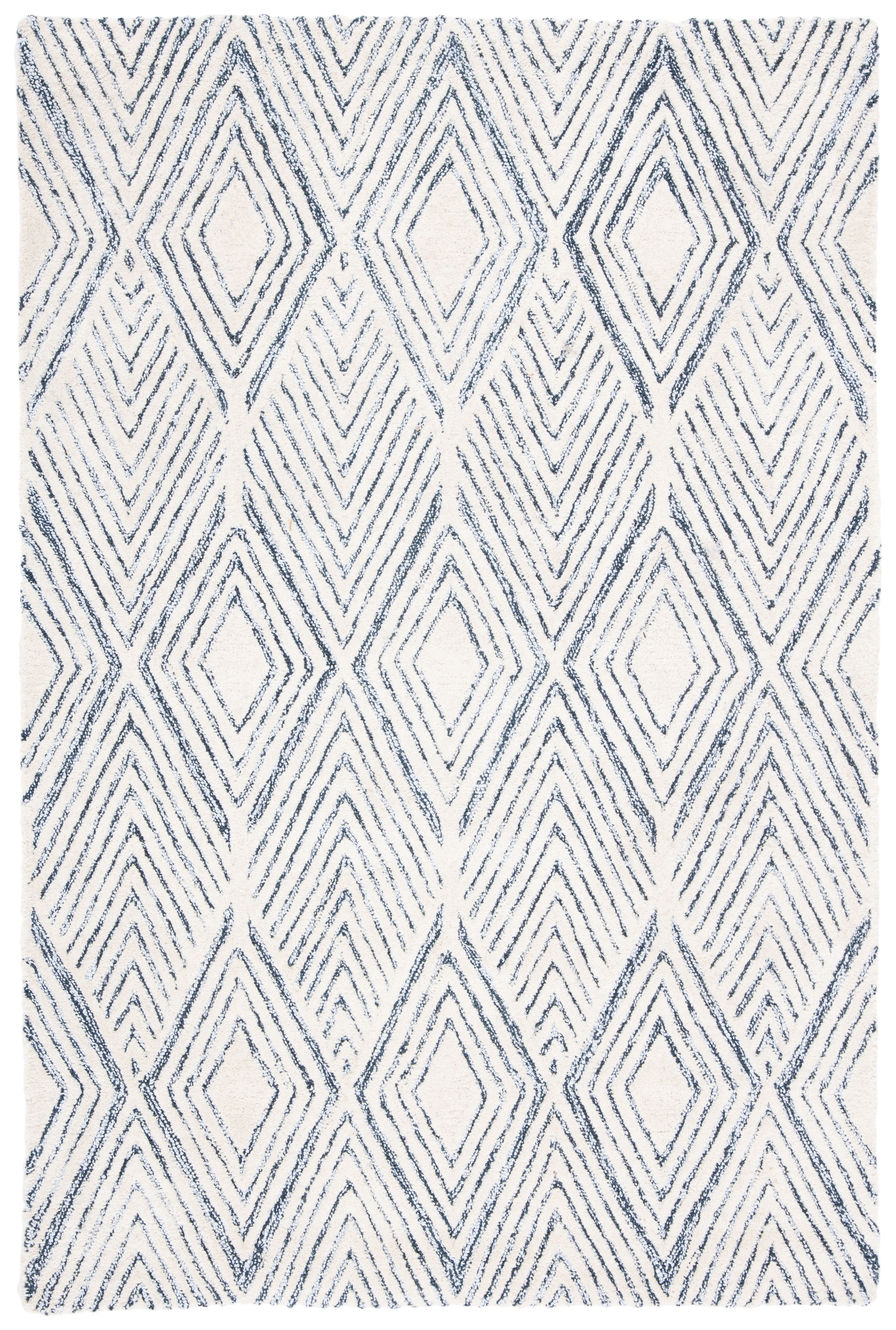 SAFAVIEH Abstract Jeneka Geometric Area Rug, Ivory/Charcoal, 4' x 6'