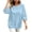 Light Blue, variant on Karight Womens Oversized Half Sleeve T-Shirts Crew Neck Boxy Basic Tees Tops Summer Casual Loose Fit Tunic Shirts