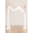 thumbnail image 3 of 20Ft Wedding Arch Draping Fabric Panels, White Chiffon Table Runner Decoration, Fabric Drapes Arbor Drapery Wedding Ceremony Reception Swag Decorations for Wedding Party Decoration …, 3 of 5