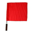thumbnail image 1 of Bandera de árbitro Bandera de acero inoxidable Asta de bandera Portátil Ligera Bandera de mano para Rojo, 1 of 9