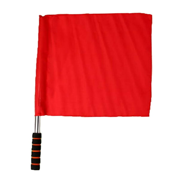 Bandera de árbitro Bandera de Señal Bandera de Mano Duradera Bandera de Seguridad de Tráfico para Entrenamiento de Baloncesto de Fútbol, Suministros D Rojo