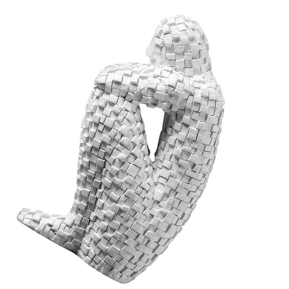 TITINICE 1Pc Elegant White Resin Sculpture Decor Smooth Texture for Home Display