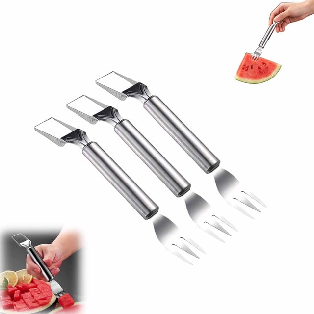 Outdor 2 In 1 Stainless Steel Fruit Cutter Watermelon Cutter Newest Watermelon Slicer Watermelon Cutter Melon Cutter Watermelon Cutting Stainless Steel Fruit Cutter For