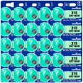 thumbnail image 1 of Murata 315 SR716SW Battery 1.55V Silver Oxide Watch Button Cell (25 Batteries), 1 of 5