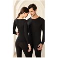 thumbnail image 5 of Thermal Underwear Men's Autumn And Winter Base Slim Breathable High Elasticity Warm Underwear Set Autumn Clothing And Autumn Pants Two-piece Set Black L, 5 of 9