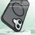 thumbnail image 2 of For iPhone 16 Phone Case, Matte Magnetic,Support for Magsafe,Lightweight & Slim,Translucent Frosted Shockproof Protective Rugged Scratch-Resistant Phone Case Cover,Black, 2 of 6