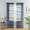 Navy Blue, variant on THD Parker Stripe Decorative Transparent Sheer Grommet Sunlight Window Curtain Panels - Set of 2