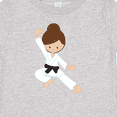 thumbnail image 4 of Inktastic Karate Girl, Cute Girl, Black Belt, Brown Hair Girls Baby T-Shirt, 4 of 5
