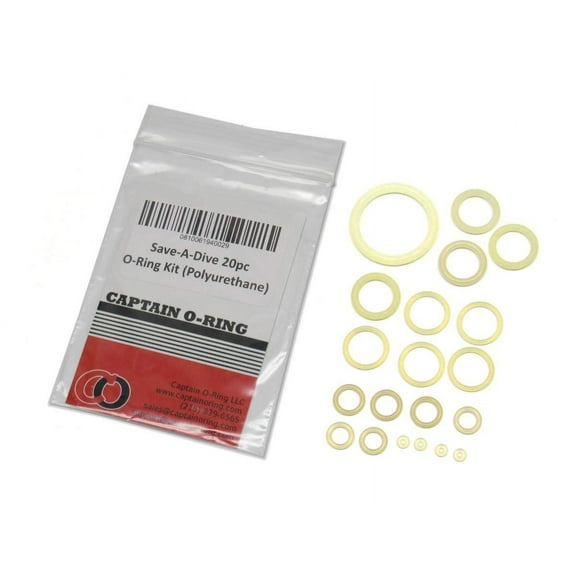 Captain O-Ring Save-A-Dive 20pc Scuba O-Ring Kit Polyurethane