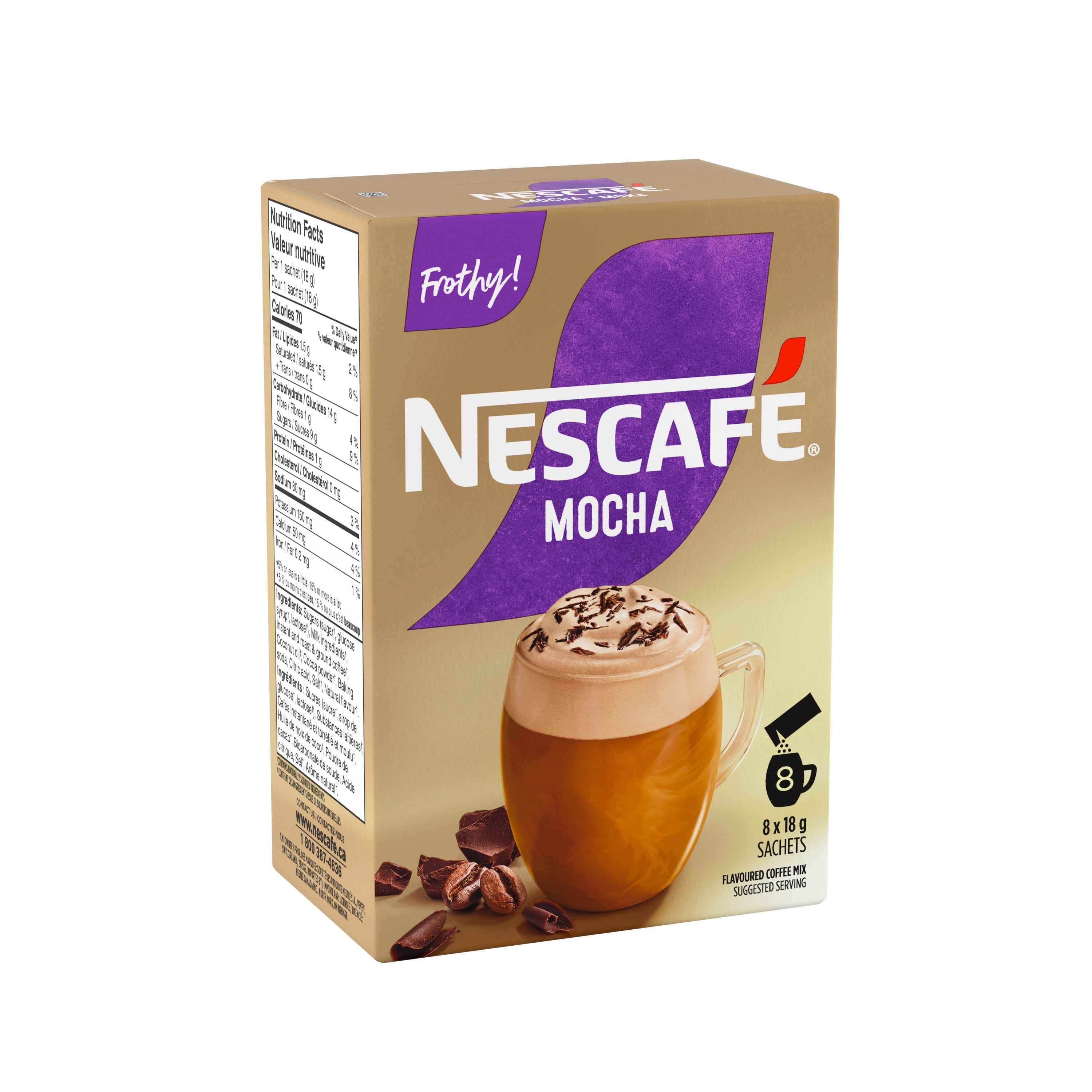 Mocha Flavoured Frothy Instant Coffee Mix, Decadent Chocolate