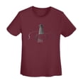 thumbnail image 5 of Acoustic Guitar Women'S Basic Short Sleeve T-Shirt Burgundy Large, 5 of 5