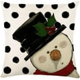 thumbnail image 2 of Christmas Decorative Pillow Covers Set of 4 Farmhouse Throw Pillow Cover Winter Holiday Linen Pillows Cushion Case for Sofa Couch, 18x18 inch, 2 of 5