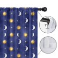 thumbnail image 4 of Blackout Kids Curtains,Blue Gold Sun Moon Star Pattern Childrens Insulated Curtains Set Of 2,Bedroom Essentials,Toddler Room Decor 42x63in(106x160cm), 4 of 5