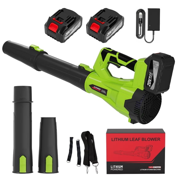 Green Adjustable 4.0Ah Battery*2 Leaf Blower