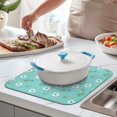 thumbnail image 2 of Pioneer Flower Floral Print Pattern Kitchen Dish Drying Mat 1 Pack, Ultra Absorbent Microfiber Drainer Mat, 16"x18", 2 of 6